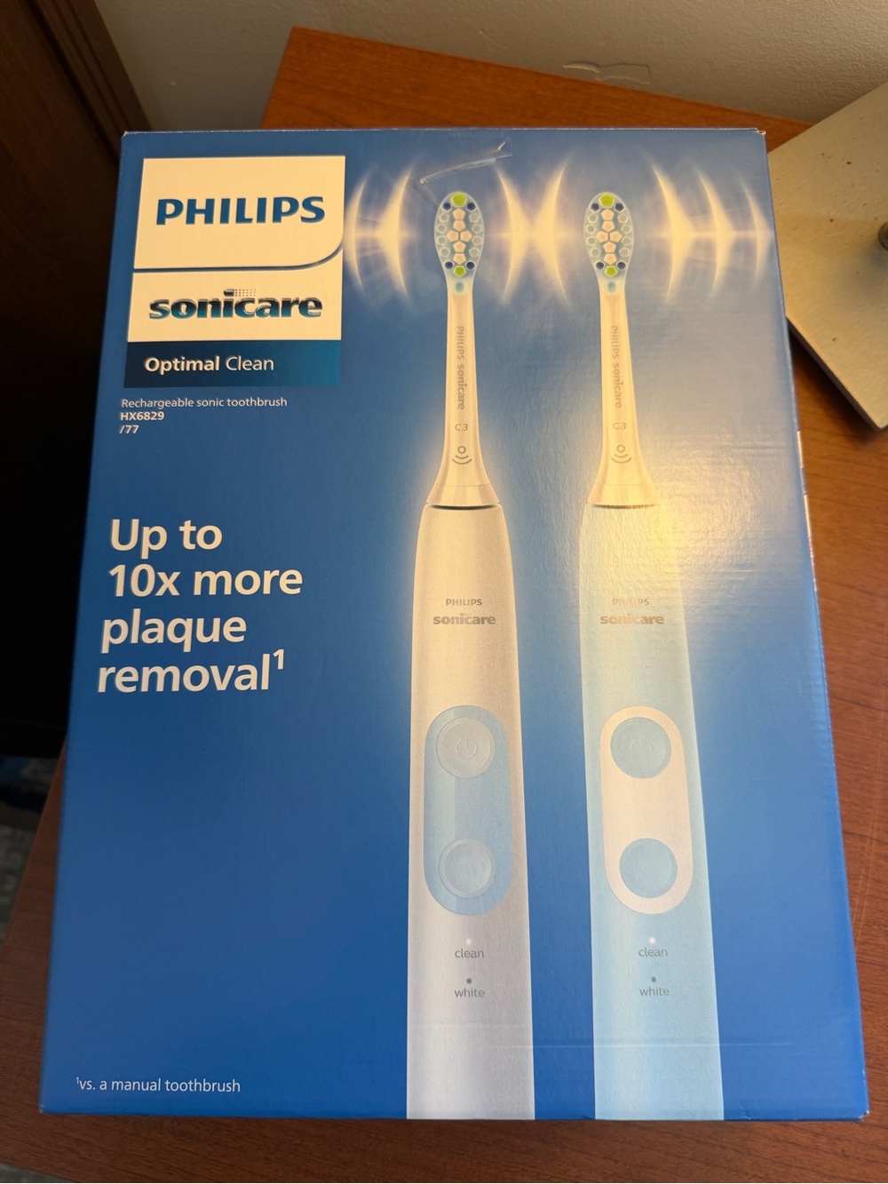 Philips Sonicare Electric Toothbrush White and Blue open box